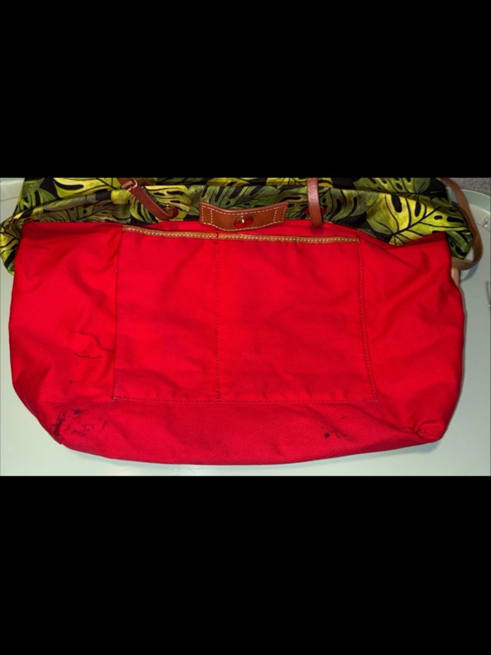 Dooney & Bourke Montego Addison monstera Print banana leaf 17"W x 11”H x 5.5"D - Picture 10 of 13